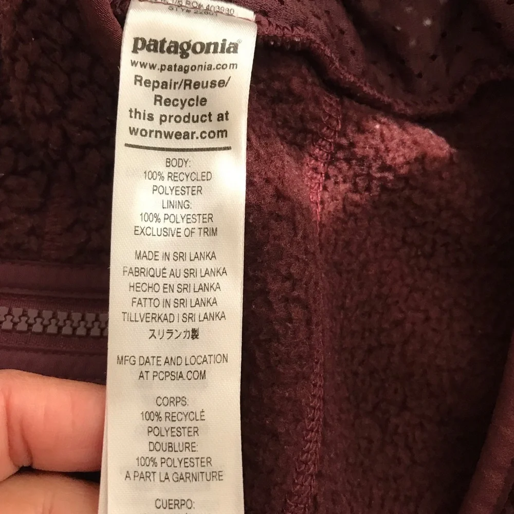 Patagonia Men’s Brown Full-Zip Sherpa Fleece Jacket
